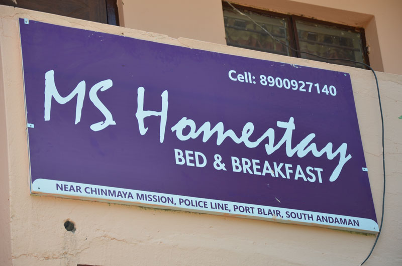 MS Homestay signboard